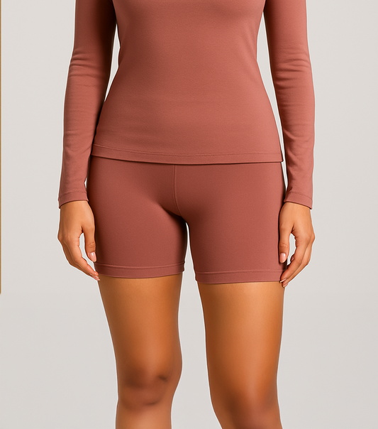 BIKER SHORTS - DUSKY ROSE