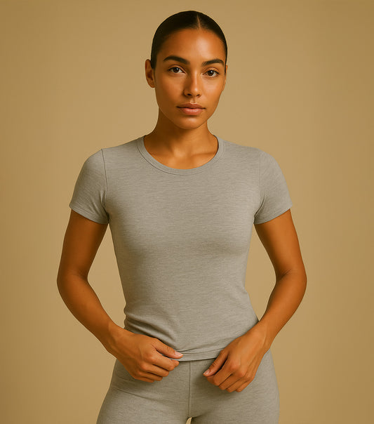 SHORT SLEEVE T-SHIRT - HEATHER GREY