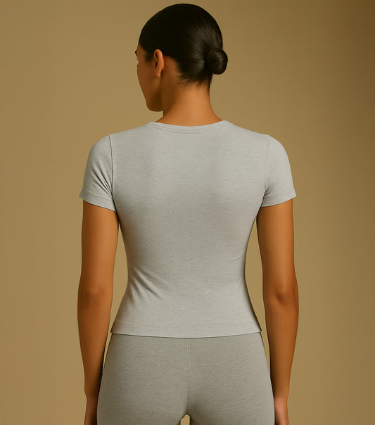 SHORT SLEEVE T-SHIRT - HEATHER GREY