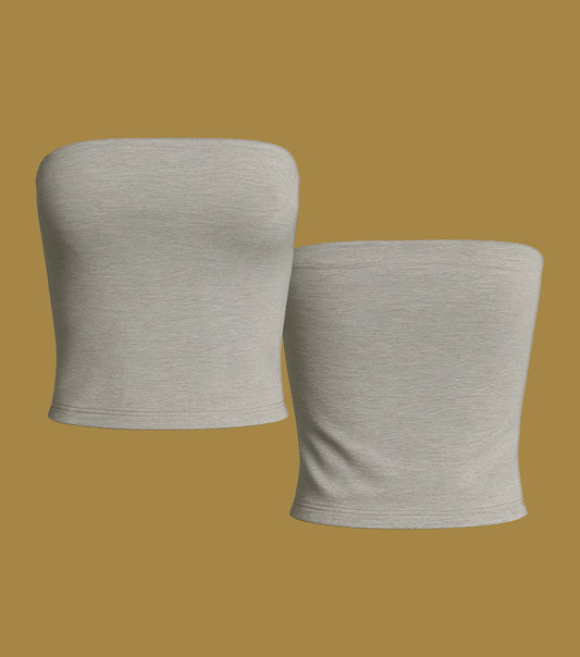 TUBE TOP - HEATHER GREY